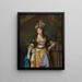 Portrait of a lady in Turkish costume - Jean-Baptiste Greuze — framed artwork on a wall