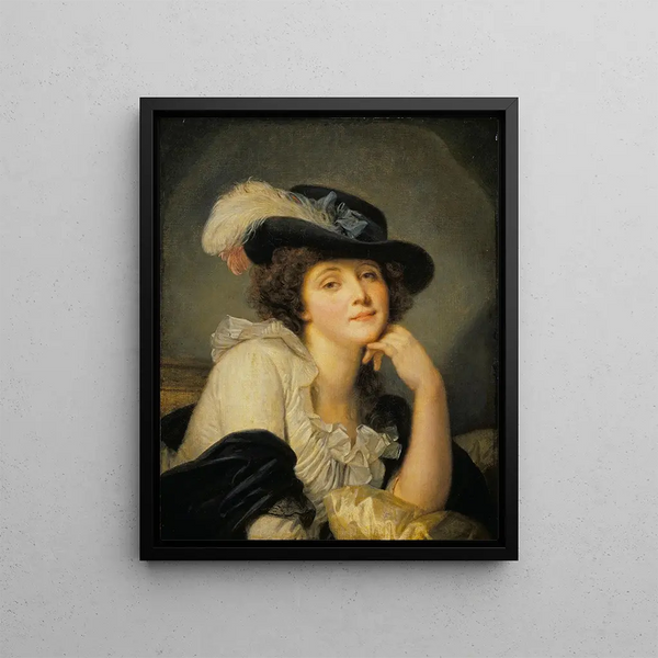 Portrait of a Woman - Jean-Baptiste Greuze — framed artwork on a wall
