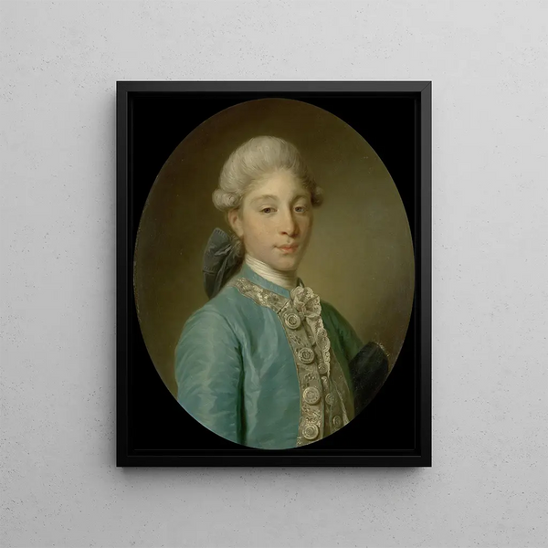 Portrait of the Marquis de Saint-Paul - Jean-Baptiste Greuze — framed artwork on a wall