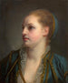 Presumed portrait of Mademoiselle Clairon - Jean-Baptiste Greuze — artwork view