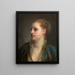 Presumed portrait of Mademoiselle Clairon - Jean-Baptiste Greuze — framed artwork on a wall