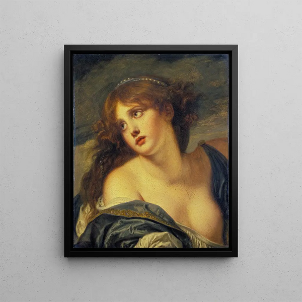 Psyche - Jean-Baptiste Greuze — framed artwork on a wall