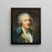 Self-portrait - Jean-Baptiste Greuze — framed artwork on a wall