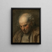 Study of an Old Man Head and Shoulders - Jean-Baptiste Greuze — framed artwork on a wall