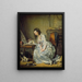 The Broken Mirror - Jean-Baptiste Greuze — framed artwork on a wall