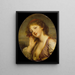 The Listening Woman - Jean-Baptiste Greuze — framed artwork on a wall