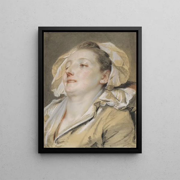 La Mère Bien-Aimée - Jean-Baptiste Greuze — framed artwork on a wall