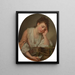 A young girl mourning the death of her bird - Jean-Baptiste Greuze — framed artwork on a wall