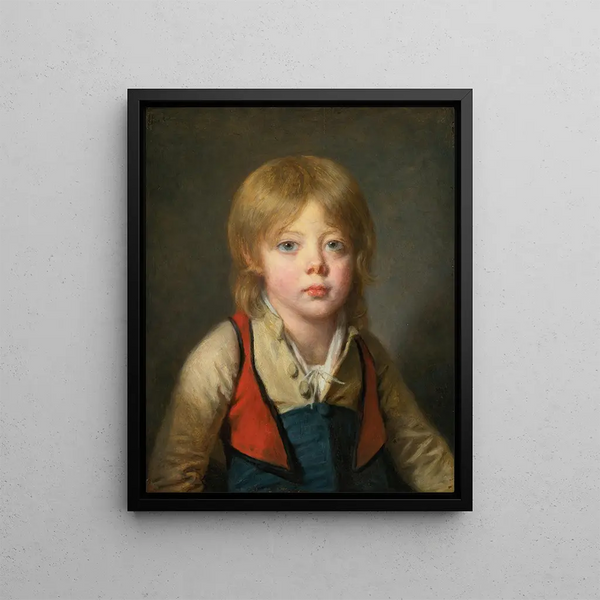 Young peasant - Jean-Baptiste Greuze — framed artwork on a wall