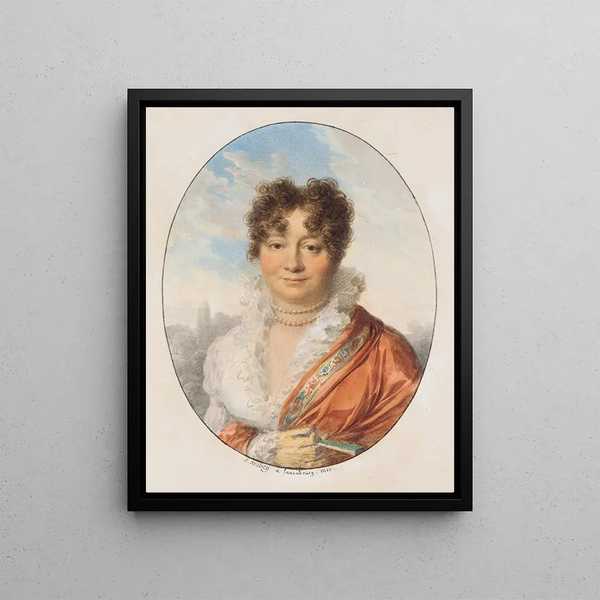 Portrait of Countess Marie Ulrika Läänsk - Jean-Baptiste Isabey — framed artwork on a wall