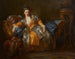 Portrait of a woman on a sofa - Jean-Baptiste Le Prince — artwork view