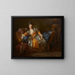Portrait of a woman on a sofa - Jean-Baptiste Le Prince — framed artwork on a wall