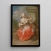 Young girl hunting fleas - Jean-Baptiste Lebel — framed artwork on a wall