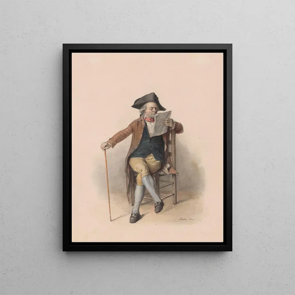 L'homme qui lit - Jean-Baptiste Madou — framed artwork on a wall