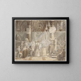 A Baptism in Revolutionary France - Jean-Baptiste Mallet — framed artwork on a wall