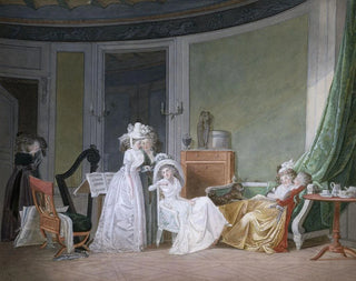 La visite aux jeunes maris - Jean-Baptiste Mallet — artwork view