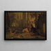 Atalante and Hippomenes transformed into lions - Jean-Baptiste Oudry — framed artwork on a wall
