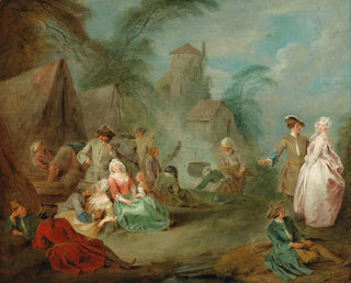 a military camp - Jean-Baptiste Pater — artwork view