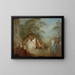 Gathering in a Park - Jean-Baptiste Pater — framed artwork on a wall