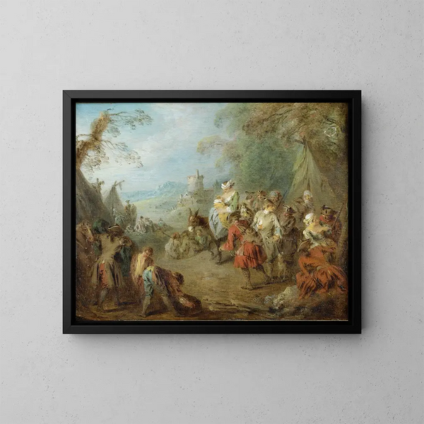 Campement - Jean-Baptiste Pater — framed artwork on a wall