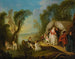 fête galante: La barque de plaisir - Jean-Baptiste Pater — artwork view