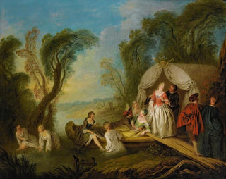 fête galante: La barque de plaisir - Jean-Baptiste Pater — artwork view