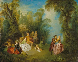 fête galante near a fountain - Jean-Baptiste Pater — artwork view