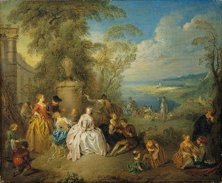 fête galante dans un paysage côtier - Jean-Baptiste Pater — artwork view