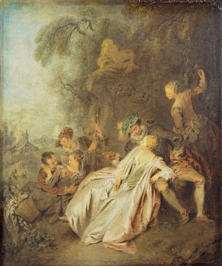 JeanBaptiste Pater - Fte galante with Six Figures near a Fountain.webp