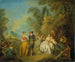 Festive gallant with a dancing couple - Jean-Baptiste Pater — artwork view