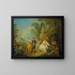 Festive gallant with a dancing couple - Jean-Baptiste Pater — framed artwork on a wall
