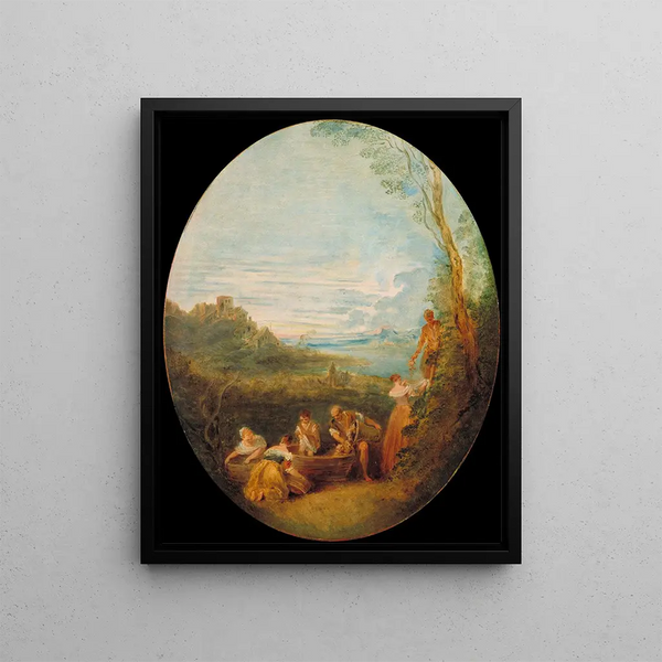 Spring Painting - Jean-Baptiste Pater — framed artwork on a wall