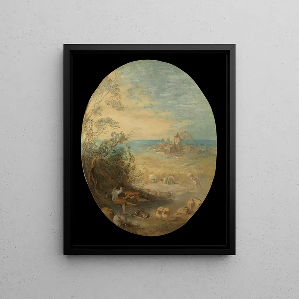 Summer Painting - Jean-Baptiste Pater — framed artwork on a wall