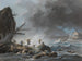 a shipwreck on a rocky coast during a storm - Jean-Baptiste Pillement — artwork view