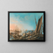 the Mouth of the Tagus River - Jean-Baptiste Pillement — framed artwork on a wall