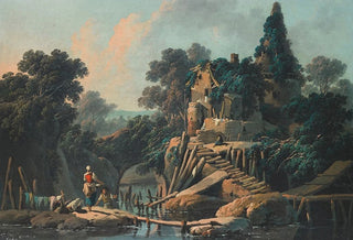 La Vieille Ferme, pastoral landscape - Jean-Baptiste Pillement — artwork view