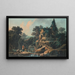 La Vieille Ferme, pastoral landscape - Jean-Baptiste Pillement — framed artwork on a wall