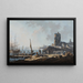 Calm Weather Harbor Scene - Jean-Baptiste Pillement — framed artwork on a wall