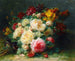 a bouquet of cabbage roses - Jean-Baptiste Robie — artwork view