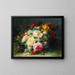 a bouquet of cabbage roses - Jean-Baptiste Robie — framed artwork on a wall