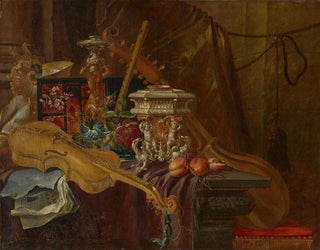 Still life with musical instruments - Jean-Baptiste van Moerkerke — artwork view