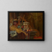 Still life with musical instruments - Jean-Baptiste van Moerkerke — framed artwork on a wall