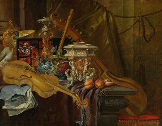 Still life with musical instruments - Jean-Baptiste van Moerkercke — artwork view