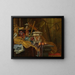 Still life with musical instruments - Jean-Baptiste van Moerkercke — framed artwork on a wall