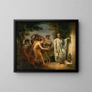 Horace at Virgil's Tomb - Jean-Bruno Gassies — framed artwork on a wall