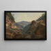Mountain landscape painting with road to Naples - Jean-Charles Joseph Rémond — framed artwork on a wall