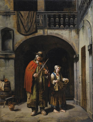 JeanClaude Bonnefond - Vieillard aveugle conduit par sa fille.webp
