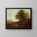 River Landscape Painting - Jean-Daniel Huber — framed artwork on a wall