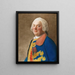 Portrait of an officer wearing the Order of the Holy Spirit - Jean-Étienne Liotard — framed artwork on a wall