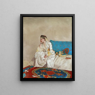 JeanEtienne Liotard - Woman in Turkish Dress Seated on a Sofa.webp